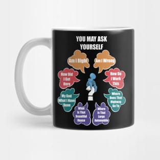 You May Ask Yourself Talking Heads Once In A Lifetime Classic Retro Vintage Pie Chart Mug